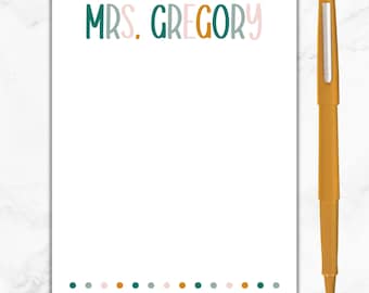 Teacher Notepad, Personalized Teacher Notepad, Gift for Teachers, Teacher Christmas Gift, Teacher Appreciation, Back To School