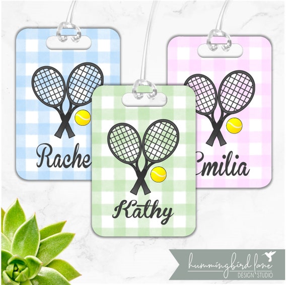 Tennis Bag Tags and Luggage Tags Personalized Sports Bag Tags for Tennis  Players