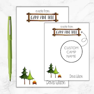 Camp Notepad, Personalized Note Pad, Camper Note Pad, Summer Camp Notepad, Custom Notepad, Note from Camper, Personalized Gift, Church Camp