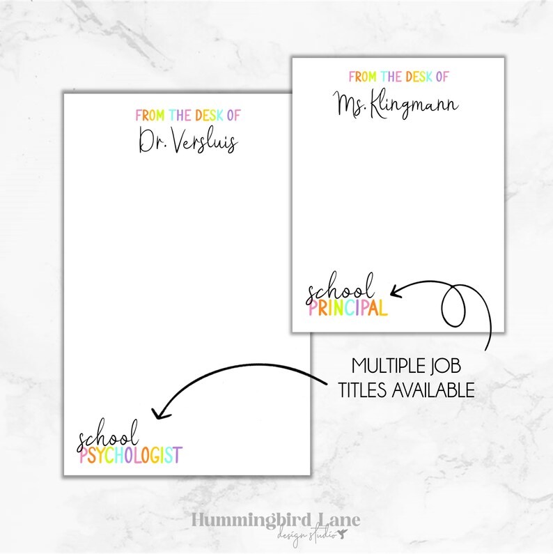 School Psychologist Notepad, Personalized Psychologist Notepad, Gift for School Psychologist, School Psychologist Christmas Gift