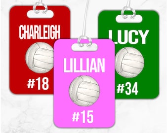 Volleyball Bag Tag, Volleyball Luggage Tag, Gift For Volleyball Players, Sports Bag Tag, Custom Luggage Tag, Custom Luggage ID Tag, Name Tag