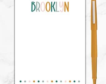 Personalized Notepad, Custom Notepad, Teacher Notepad, Gift for Girls, Personalized Gift, Writing Pad, Desk Pad, Back to School