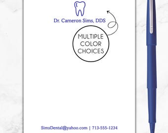 Personalized Dentist Notepad, Dentist Notepad, Dentist Stationery, Gift for Dentist, Dental Notepad, Dental School Grad, Orthodontist Gift