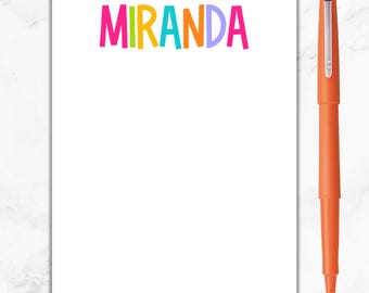 Personalized Notepad, Name Notepad, Girls Notepad, Custom Notepad, Kids Stationery, Personalized Stationery, Personalized Gift, Teacher Gift