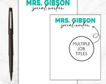 Social Worker Notepad, School Social Worker Week, Social Worker Appreciation Gift, Social Worker Gift, Gift for Social Worker