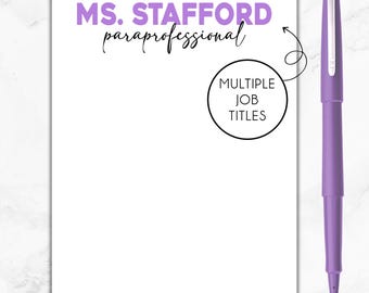 Paraprofessional Notepad, Paraprofessional Worker Week, Paraprofessional Appreciation Gift, Paraprofessional Gift, Gift for Para