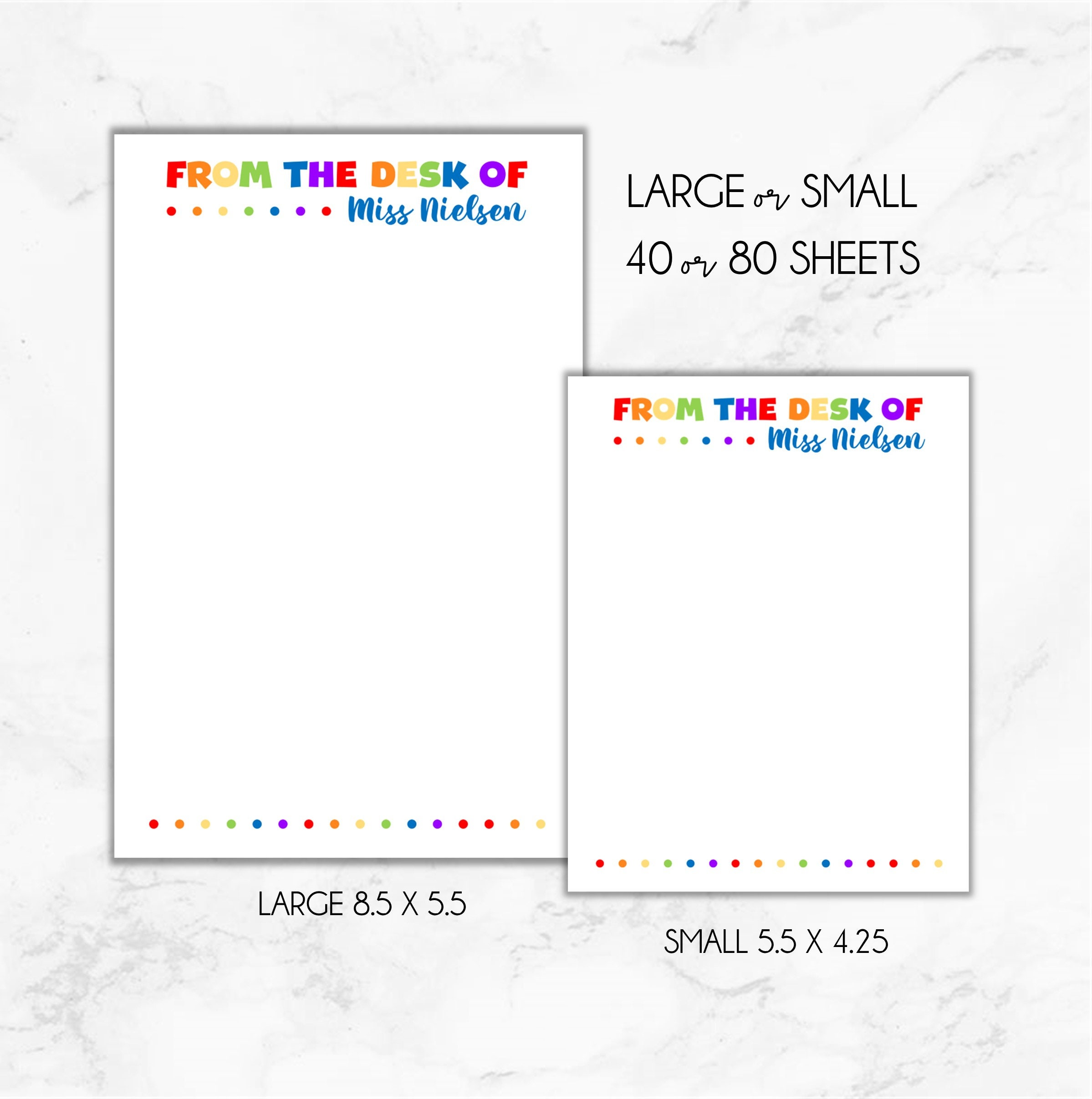 From the Desk of Notepad, Personalized Note Pad, Teacher Note Pad ...