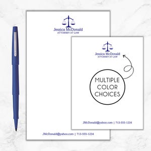 Scales of Justice Notepad, Personalized notepad for Lawyer, Attorney notepad, Gift for Attorney, Gift for Lawyer, Law School Grad Gift