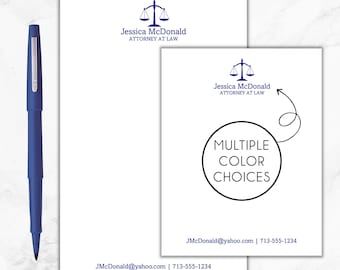 Scales of Justice Notepad, Personalized notepad for Lawyer, Attorney notepad, Gift for Attorney, Gift for Lawyer, Law School Grad Gift