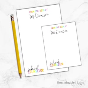 School Counselor Notepad, Personalized Counselor Notepad, Gift for School Counselor, School Counselor Christmas Gift, Back To School