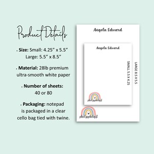 School Psychologist Notepad, Personalized School Staff Notepad, Rainbow Gift bild 2