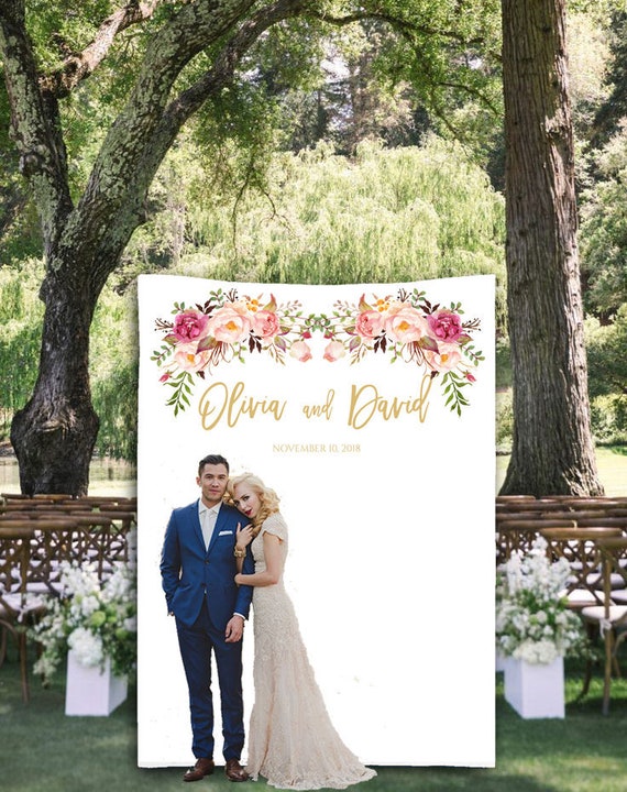 Blush Wedding, Blush Wedding Backdrop, Blush Wedding Banner, Blush Wedding Decor, Blush Engagement Party, Rustic Wedding, Floral Backdrop Il_570xn