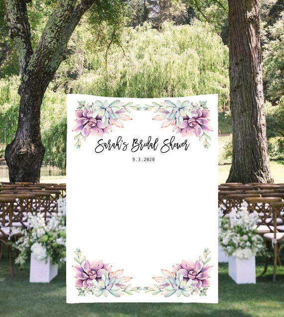 Succulents Bridal Shower Photo Backdrop, Desert Bridal Shower Backdrop, Boho Photo Backdrop, Succulent Photo Backdrop, Summer Bridal Party Il_570xn
