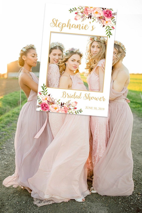 Bridal shower Photo Prop, Birthday Photo Prop, Personalized Bridal shower photo booth frame, Bridal Shower decoration, Wedding photo props Il_570xn