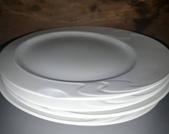 Rosenthal asimmetria white set of 4x cake plates 20.5 cm