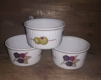 Royal Worcester evesham set of 3x ramekins Förmchen