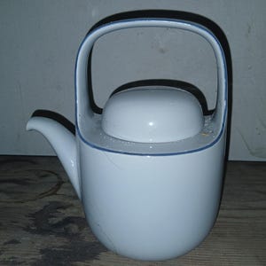 Rosenthal Kaari grau blauer Rand Teekanne