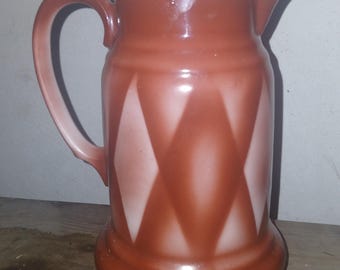 Porzellan  Kakaokanne Spritzdekor art deco