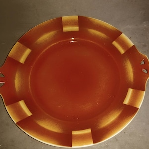 Carstens Gräfenroda Dekor 209 Spritzdekor art deco round cake plate and bowl/bread basket