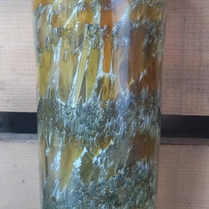 Vase glass bubble silver probably Löffelhardt for Schott Zwiesel