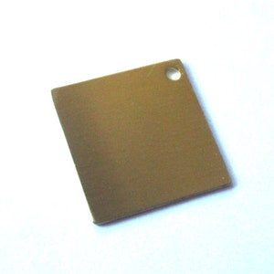 20 gauge brass square stamping blank 2 in key ring blank metal stamping blank QTY 5 image 1