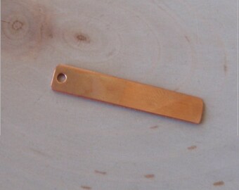 18 gauge copper rectangle tag 5/16 inch by 2 inch - 6pc - copper tag, copper blanks