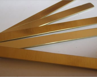 Raw Brass Strips for Jewelry Making – 1/4x4 Inch, Rounded Corners