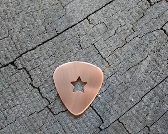 Star Cutout Copper Guitar Pick