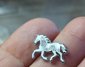 Horse soldering accent - solder component - silver horse jewelry making