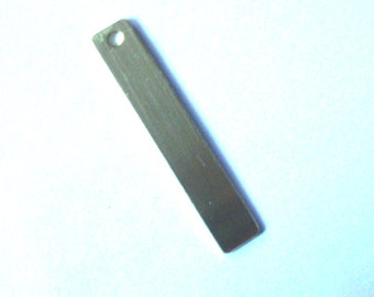5pc 20 gauge brass tag , brass charm , brass stamping blank - 5/16 inch by 1 3/4 inch