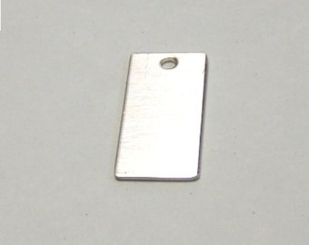 1/2 in x 1 in sterling silver rectangle stamping blank - tag - sterling charm - 16 gauge
