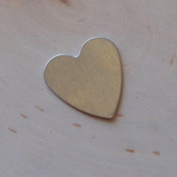 Aluminum hearts - aluminum blanks 18 gauge , 1/2 inch - QTY 5