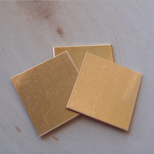 Bronze square 1.5 inch by 1.5 inch stamping blanks in 20 gauge