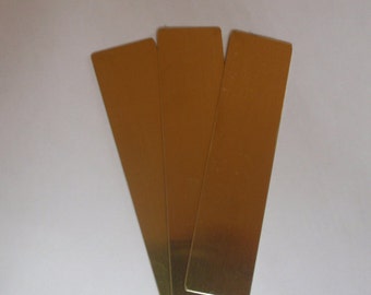 brass strips for jewelry making or stamping blanks for cuff bracelets 1 inch by 6 inch 20 gauge
