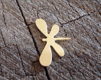 brass dragonfly charm finding - brass dragonfly blanks - brass dragonfly for jewelry making - dragonfly component - 20 mm by 10 mm