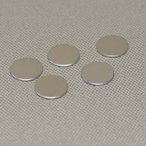 Sterling silver 1/2 inch 20 gauge discs qty 5 image 4