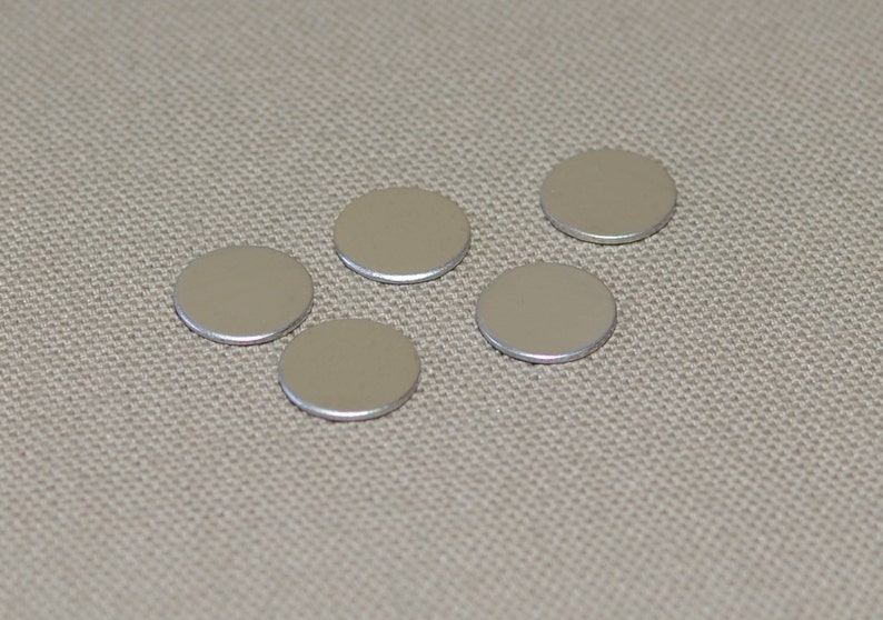 Sterling silver 1/2 inch 20 gauge discs qty 5 image 4