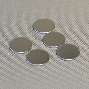 Sterling silver 1/2 inch 20 gauge discs qty 5 image 5