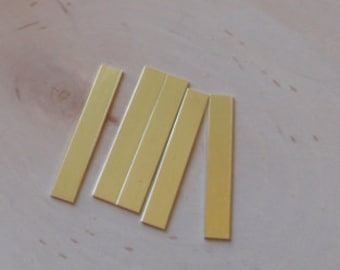 brass rectangle 5/16 inch by 1 3/4 inch , brass strips , 20 gauge brass , brass stamping blanks