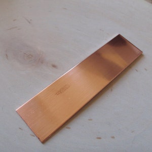 14 gauge copper strip 3/4 inch by 6 inch , bracelet blanks, copper stamping blank