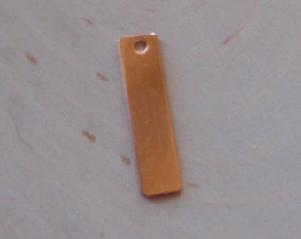 18 gauge  5/16 inch by 1 1/2 inch copper tag stamping blank, rectangle blank , rectangle copper tag - 5pc