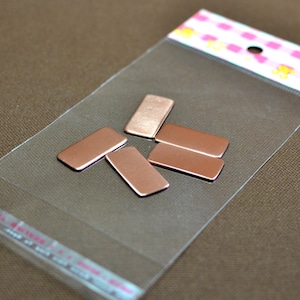 Rectangle copper stamping and jewelry blanks Qty 5