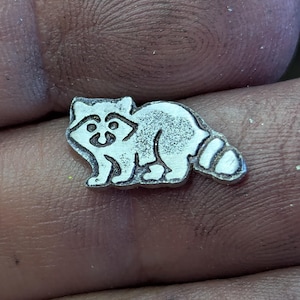 Raccoon solder accent or charm for jewelry making - jewelry findings