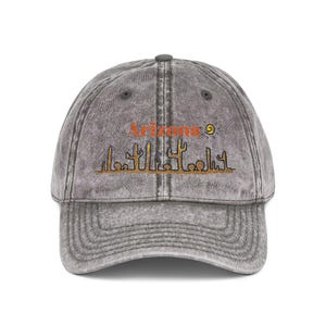 Arizona cactus vintage cap with embroidered design