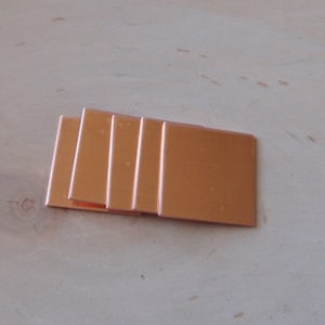 copper blanks square 1/2 inch by 1/2 inch - 18 gauge