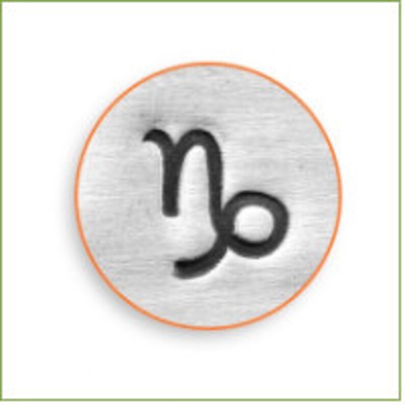 Capricorn Zodiac Sign Metal Stamp 6mm Zodiac Metal Punch Etsy