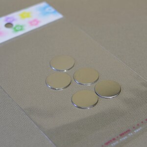 Sterling silver 3/4 inch 18 gauge discs qty 5