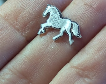 Sterling silver horse solder accent - I saw them out for you