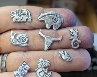 Whole set of 8 solder accents - handmade findings or components