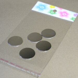 Sterling silver 1inch 18 gauge blank discs qty 5